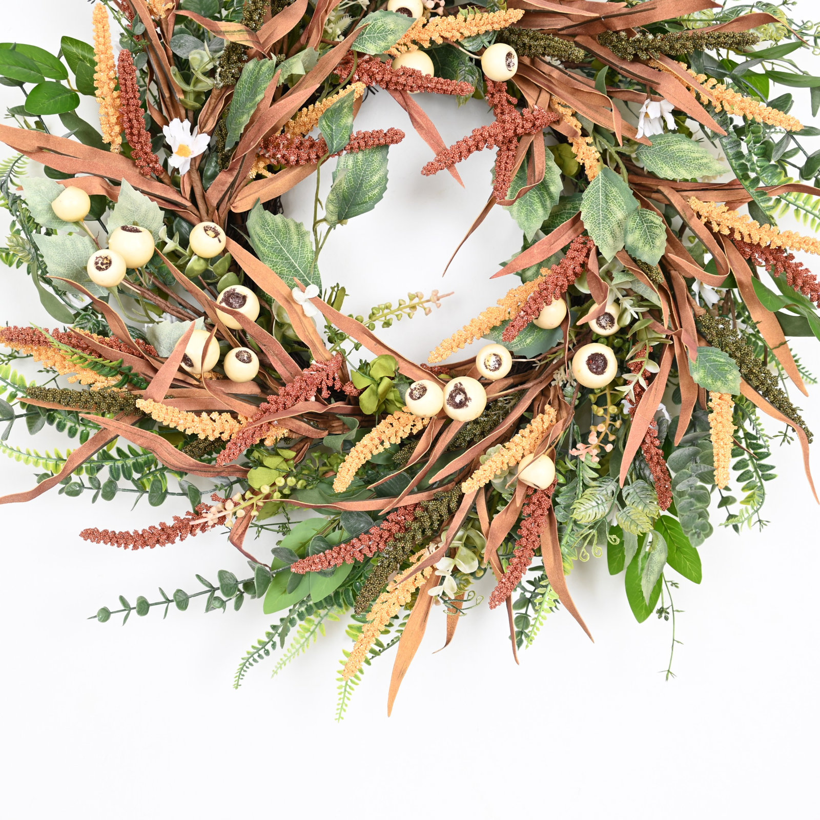 24" Handcrafted Eucalyptus Thanksgiving Wreath