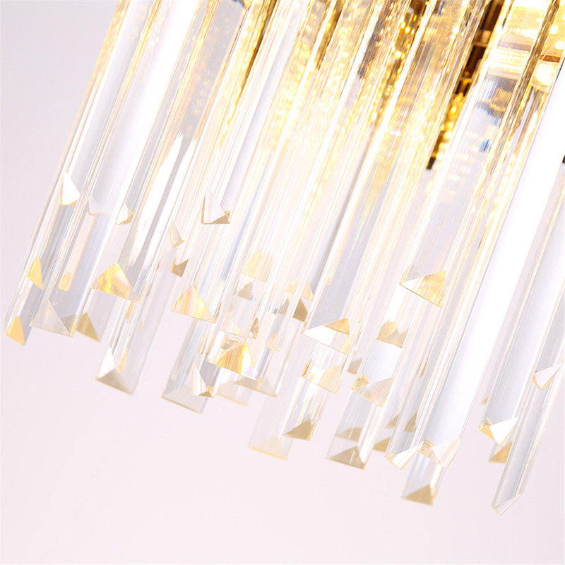 Luminaire suspendu unique à 1 lumière avec accents de cristal Derise