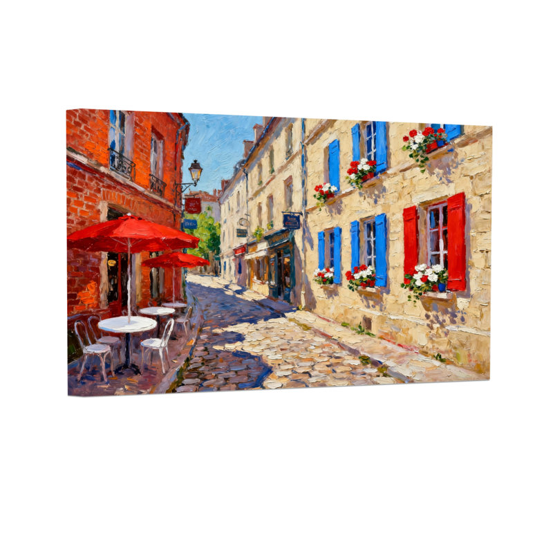 Scène de paysage urbain, H 24 po x l 36 po