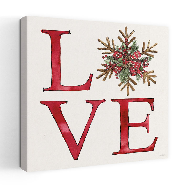 Art d'hiver typographie Ix, H 18 po x l 18 po
