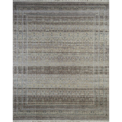 Transitional, Vintage One-of-a-Kind Rectangle 8'1" x 10'2" Hand Knotted Area Rug