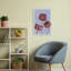 Art mural abstrait de fleurs de coquelicot botaniques abstraites minimalistes-129092810