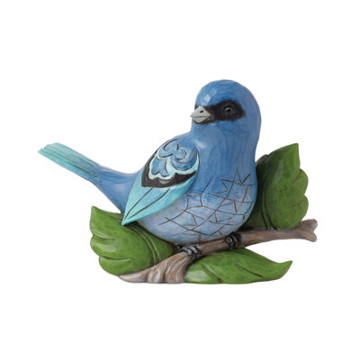 Jim Shore Heartwood Creek Nature's Meadow Indio Bunting Bird Figurine 4 Inch