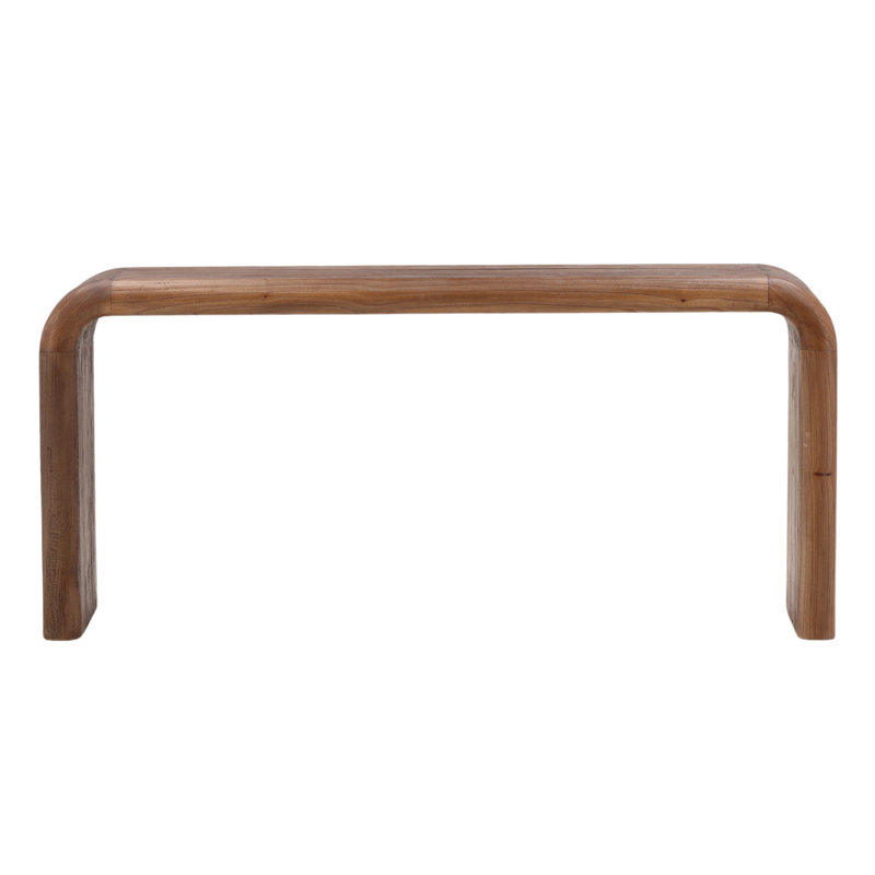 Console Wynne en bois de mindi de 65 po de largeur, brun moyen