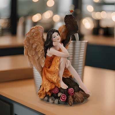 Figurine fée 7 "avec aigle H 7"