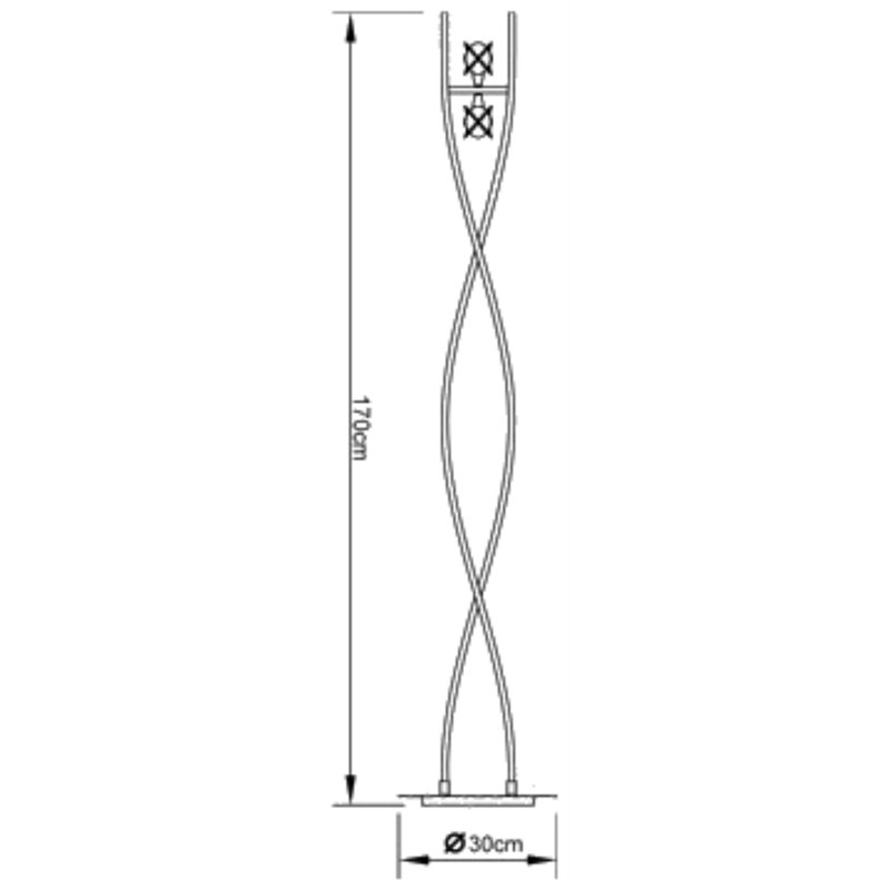 Norfolk 170cm Novelty Floor Lamp, Gold