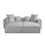 Canapé modulaire rembourré 4 pièces en velours côtelé gris clair avec repose-pieds mobile - entièrement comprimé, aucun assemblage requis-108136871