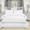 Ensemble de housse de couette 3 pièces blanc moderne et contemporain