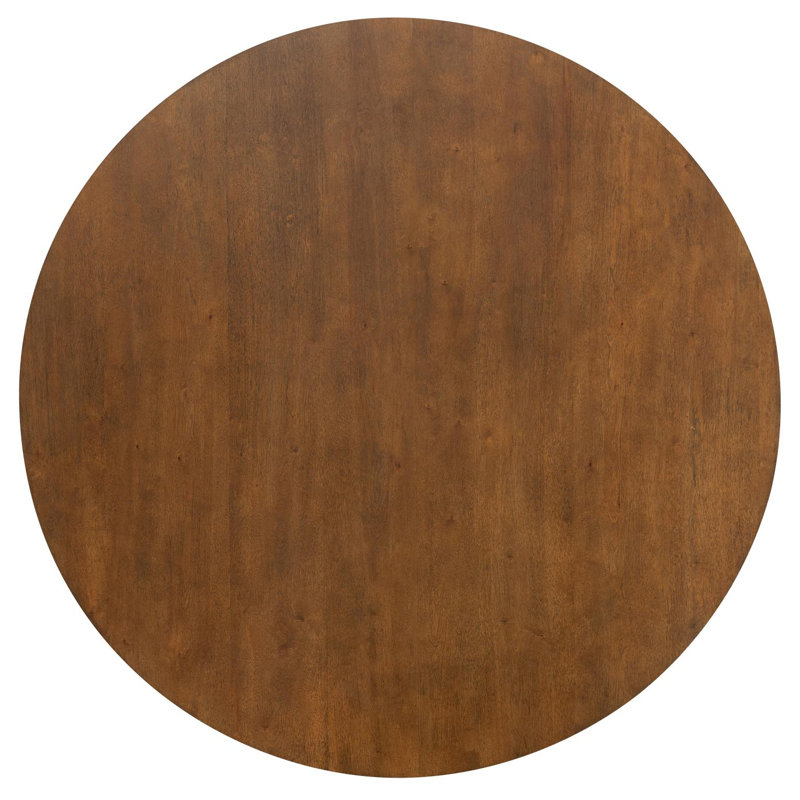 Table à piédestal ronde 54 po Sachar, Voile et pomme de pin
