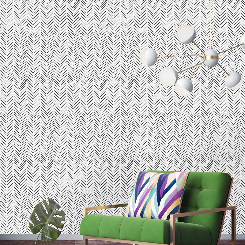 Rouleau de papier peint adhésif Hiers Sticks, L 16,67 po x l 25 po