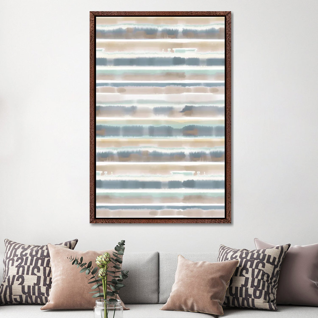 Watercolor Stripe Earthy by Jacqueline Maldonado - Print on Canvas