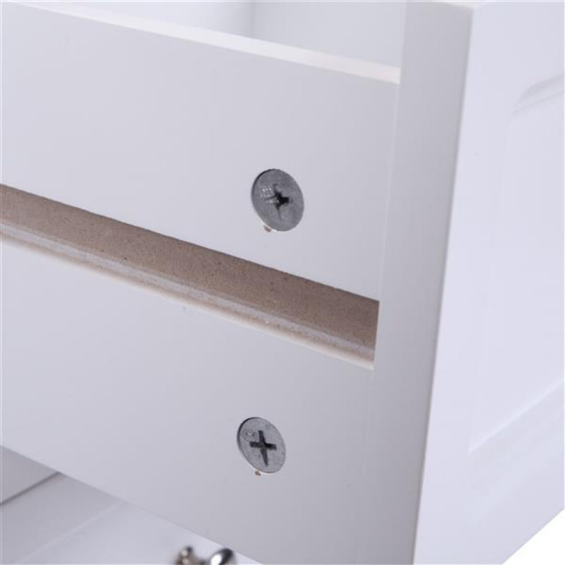 Sabina 39.9cm W Manufactured Wood Bedside Table, White