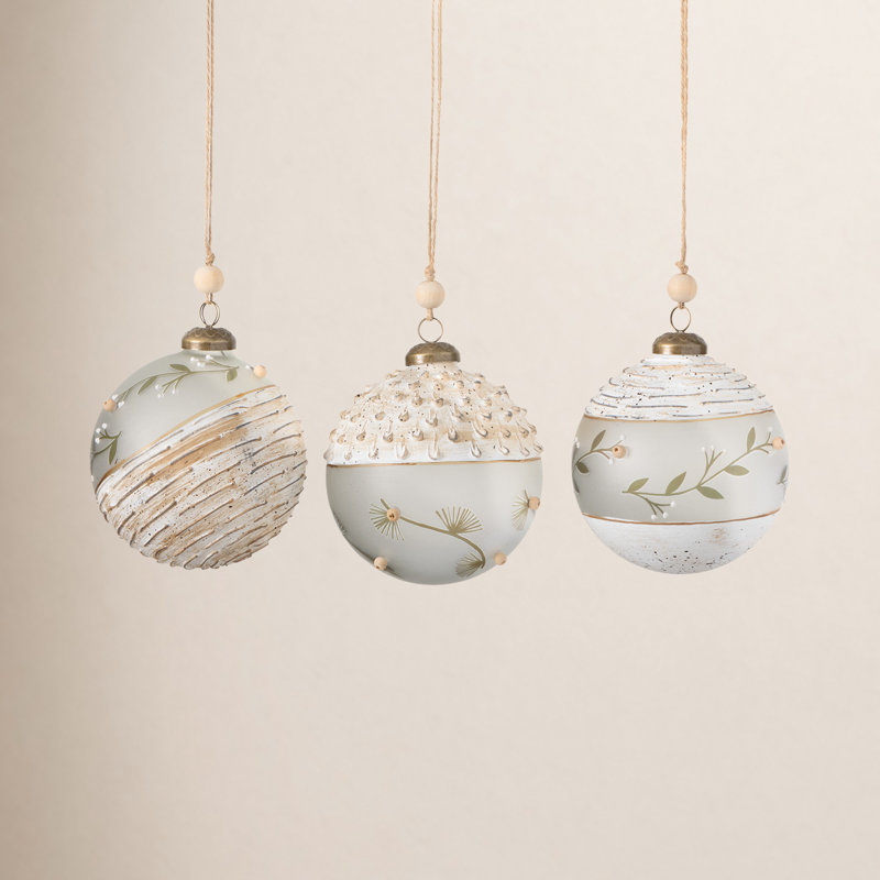 Ensemble d'ornement boule 3 pièces inspiré de la nature