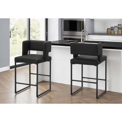 Set of 2 sturdy smooth Dining Chairs, Mid Century dining arm chairs upholstered gray Fabric solid rubber Wood frame open back modern Kitchen chairs, t