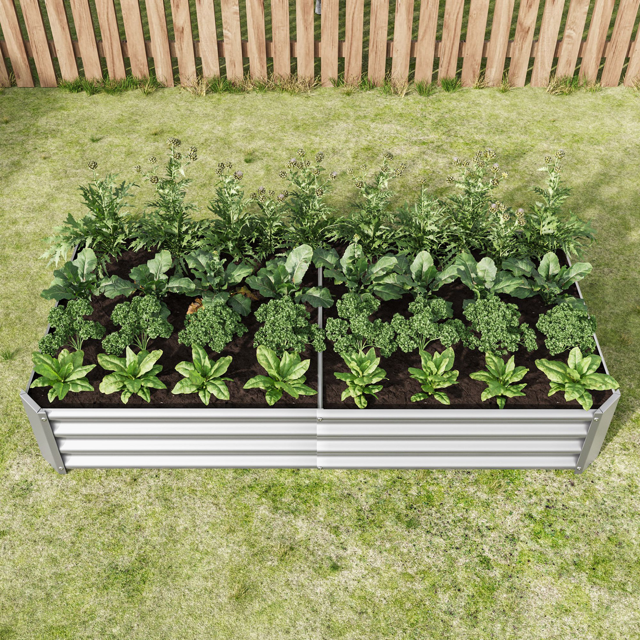 Arlmont & Co. Metal Outdoor Raised Garden Bed | Wayfair