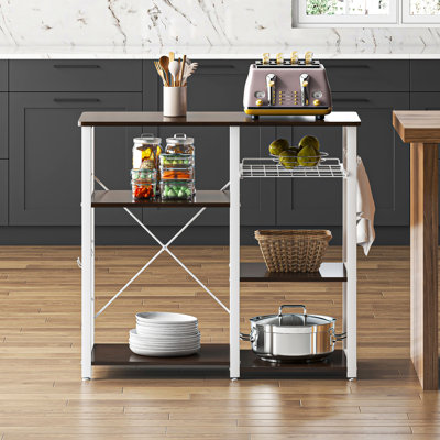 Moulton 35.4'' Iron Standard Baker's Rack With Microwave Compatibility