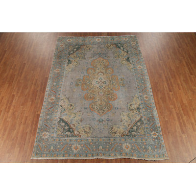 Tapis traditionnel géométrique rétro 8 x 11