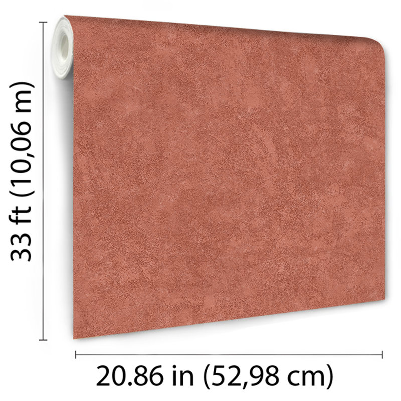 Papier peint texturé faux béton, Rouge