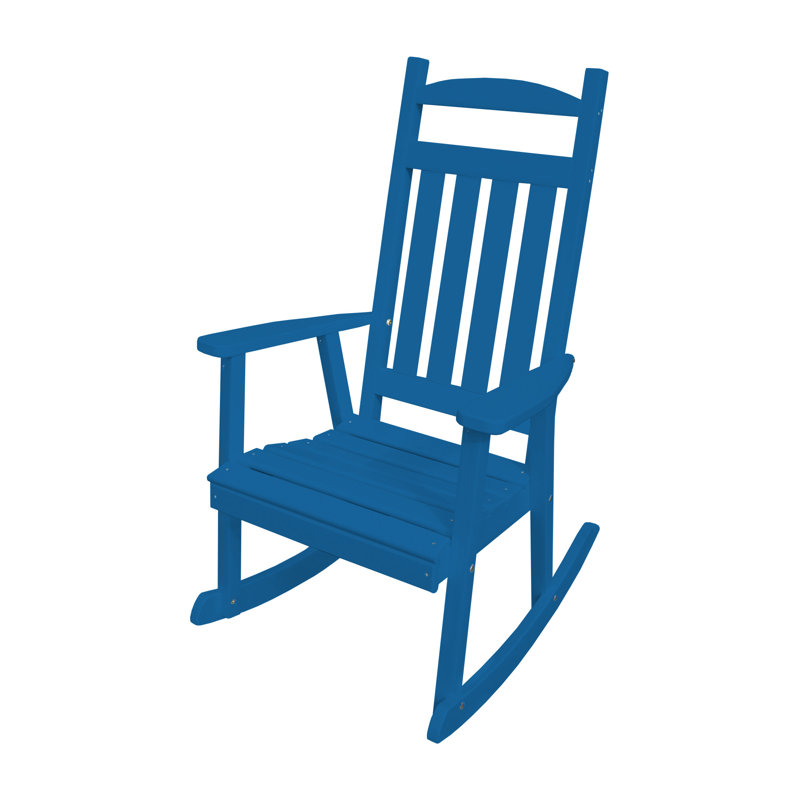 Chaise berçante de porche classique Aaliayh, Bleu