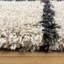  Ultimate Shag Modern Abstract Lines Ivory Black Polypropylene Thick Plush Shag Area Rug-99490528