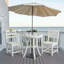 Ensemble de salle à manger compact pour patio blanc, Hdpe, style moderne pour balcons