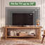 Meuble télé 63 po en bois massif pour meuble télé 55/65/75 po avec tablettes de rangement