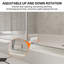Porte de douche pivotante à cadre 38 x 42 po x H 74 po avec porte pivotante en verre trempé de 5/16 po (8 mm), finition chromée, installation réversible-125290456