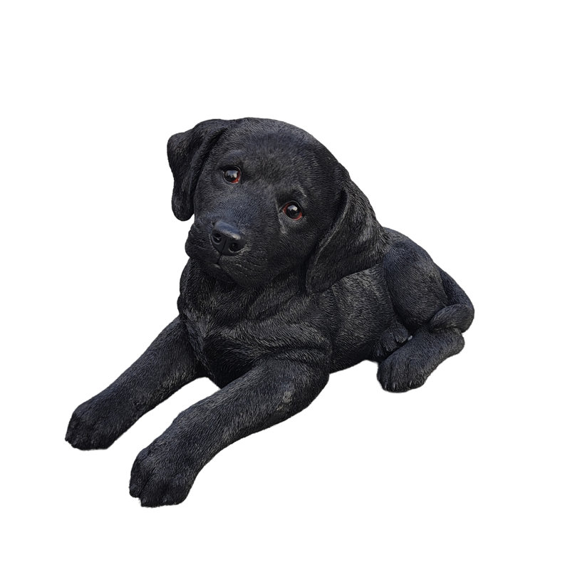 Animals Polyresin Garden Statue, Black