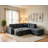 Kathy Reversible Pull-out Sleeper Sectional In Charcoal Chenille-1951510