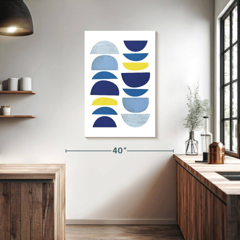 Avery Blue Yellow Modern I, 39" H x 26" W