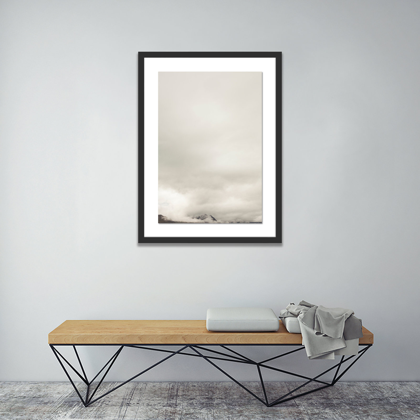 Clouds 11 by Riley Ryan, Black, 60" H x 42" W x 2.5" D
