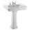 Promenade® Vitreous China Rectangular Pedestal Bathroom Sink with Overflow