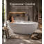 62.8'' x 30.3'' Freestanding Soaking Cement Bathtub-254256130