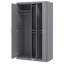 Kimberley 3 Door Manufactured Wood Wardrobe with Mirror-97707790