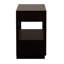Table de chevet 2 chambres en grains de poivre fumé avec éléments décoratifs pour un rangement élégant et pratique