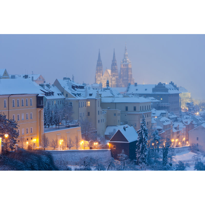 Prague In Winter by Phbcz - Wrapped Canvas Print, 30cm H x 46cm W