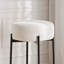 Ensemble de 2 tabourets de bar, hauteur de comptoir 24 po, Sherpa sans dossier, structure en métal, îlot de cuisine, beige-972881133