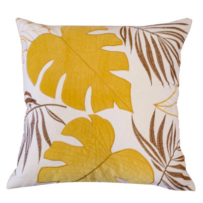 Autumn Vibes Leaf Accent Pillow