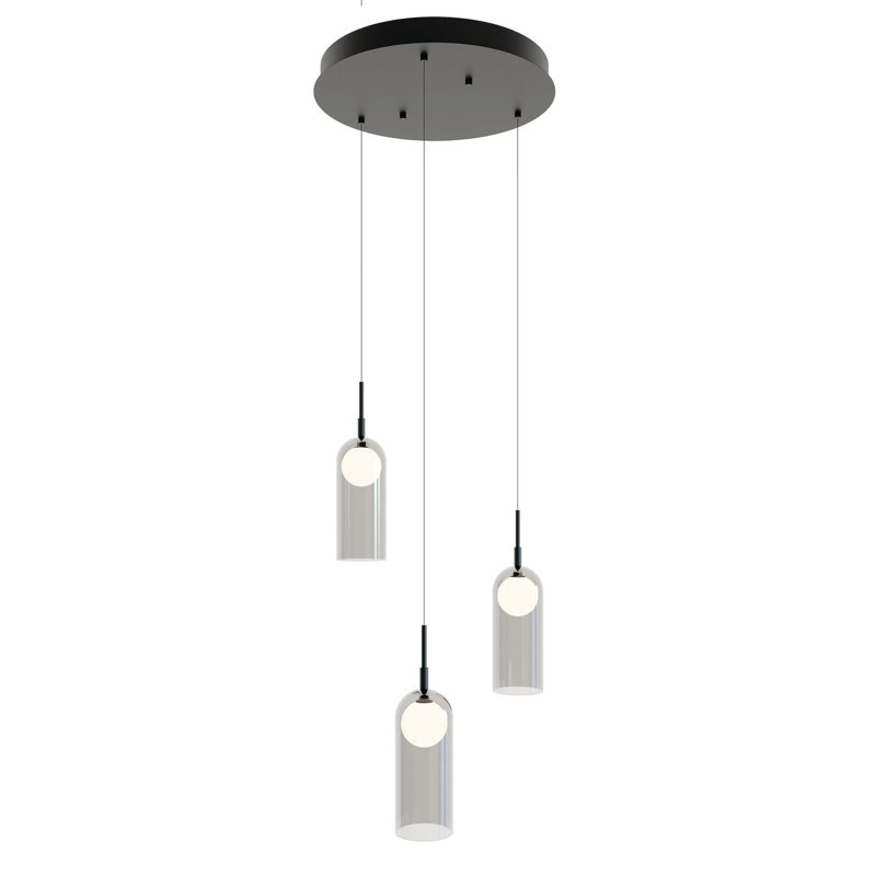 Luminaire suspendu en grappe à 3 lumières DEL