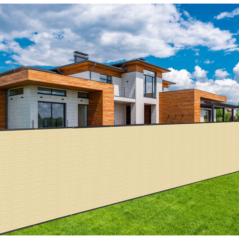 6 ft. H x 50 ft. W Composite Privacy Screen, Sand
