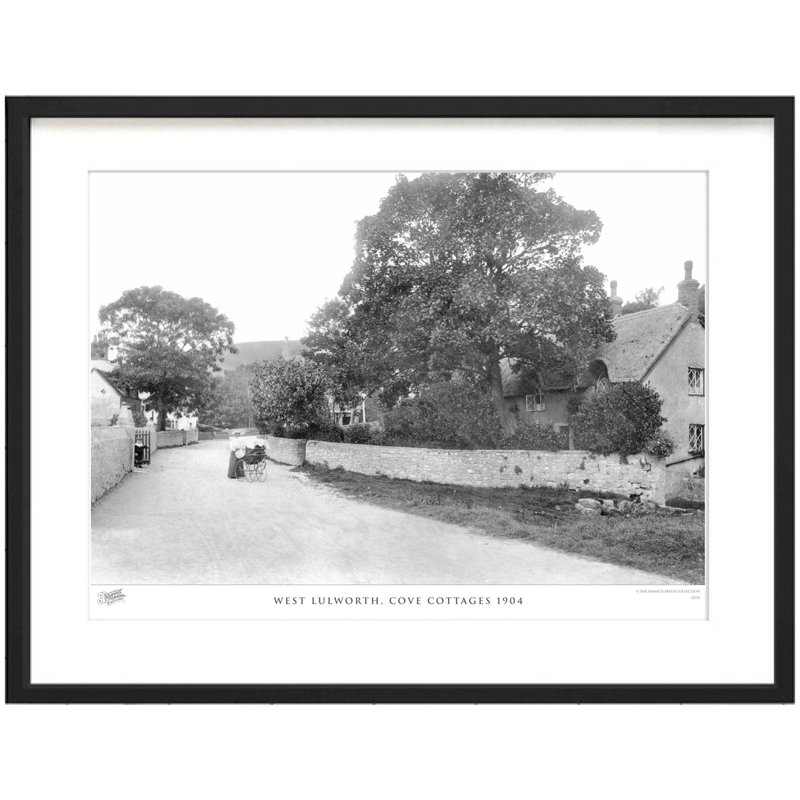 West Lulworth, Cove Cottages 1904 by Francis Frith - Single Picture Frame Print, 45cm H x 60cm W x 2.3cm D