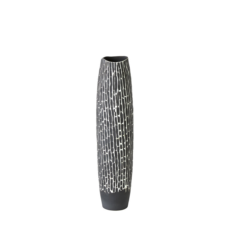 Vase de table en porcelaine fait à la main, H 17,25 po x l 4,5 po x P 4,5 po