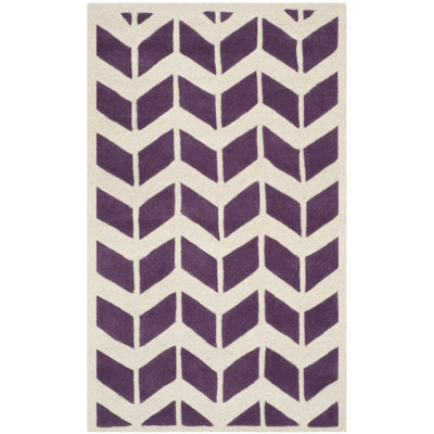 Sandbach Chevron Wool Hand Woven Area Rug