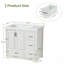 Meuble-lavabo 36 po avec lavabo simple, meuble-lavabo sous-comptoir moderne avec 2 portes et 4 tiroirs, l 35,8 po x P 19,7 po x H 35,4 po.