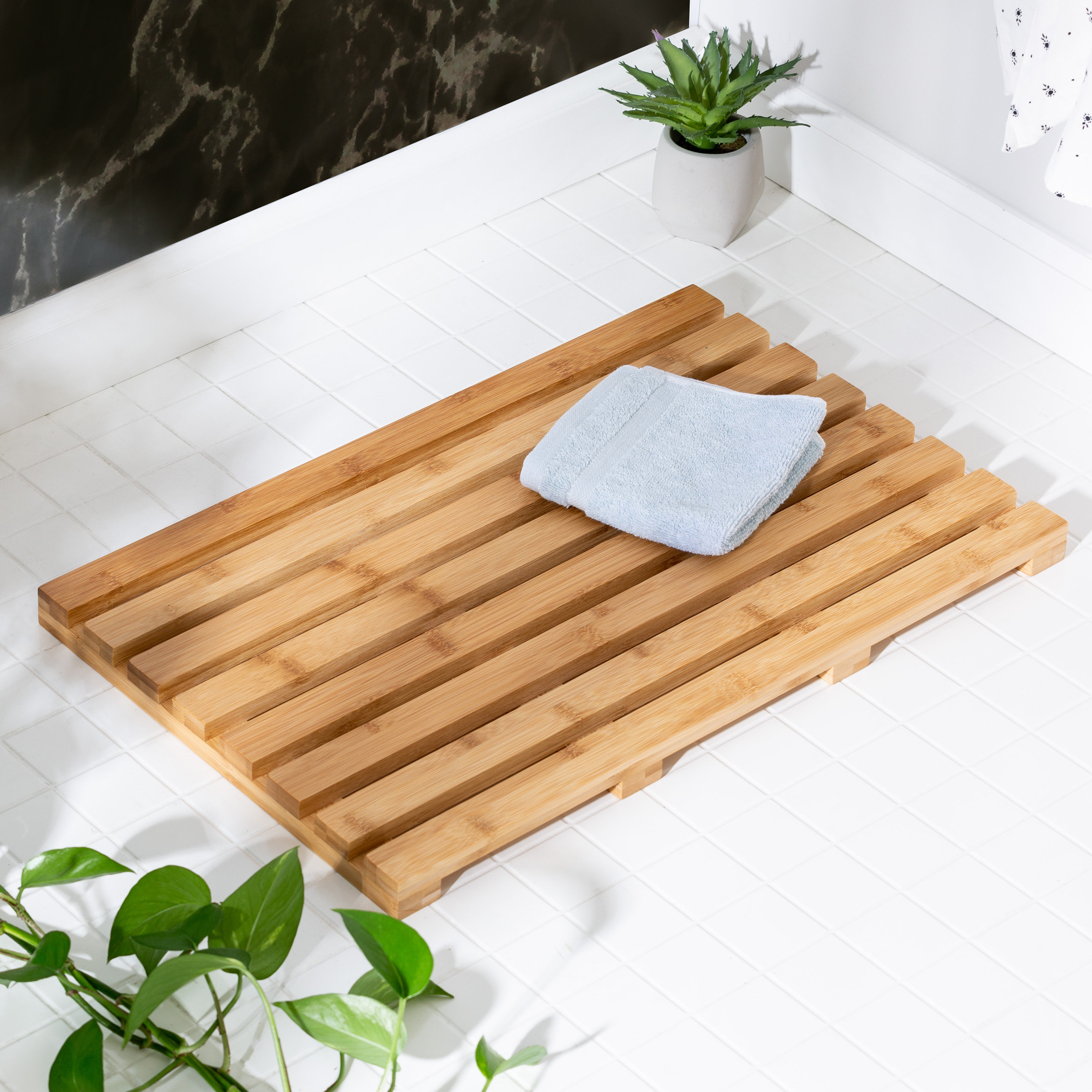 The Twillery Co.® Moraga Bamboo Slat Rectangle Rayon from Bamboo Bath ...