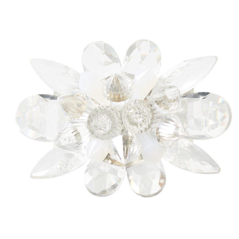 Spectra Napkin Ring Set, Clear/White