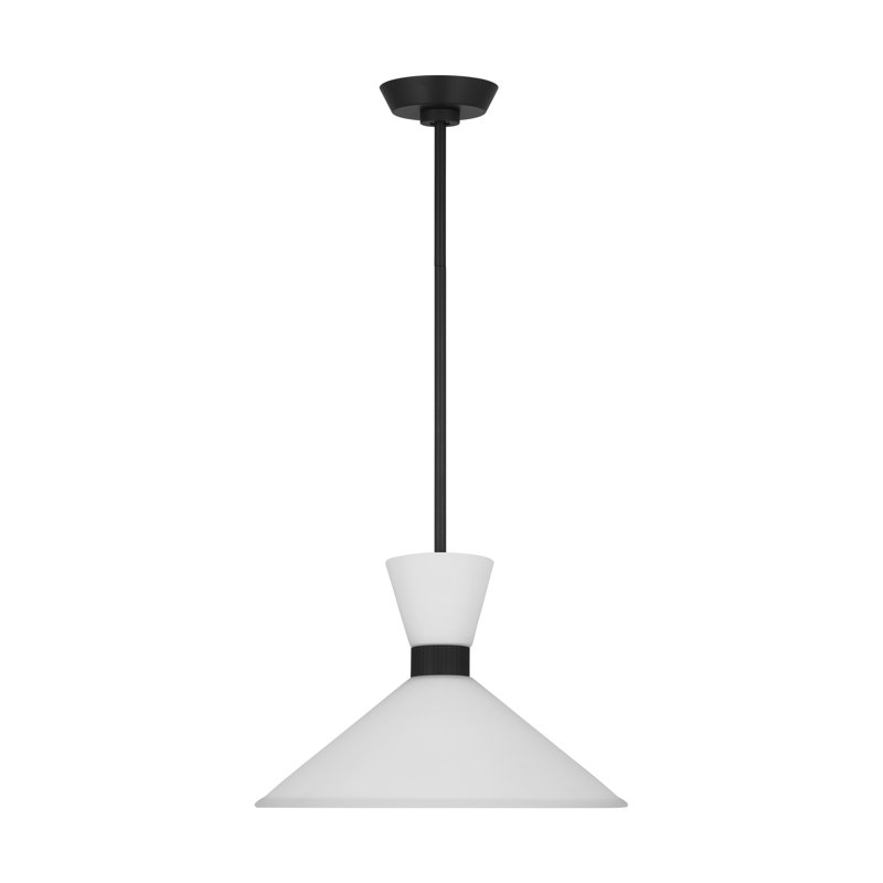 Luminaire suspendu moyen 1 lumière Belcarra, Nuit noire