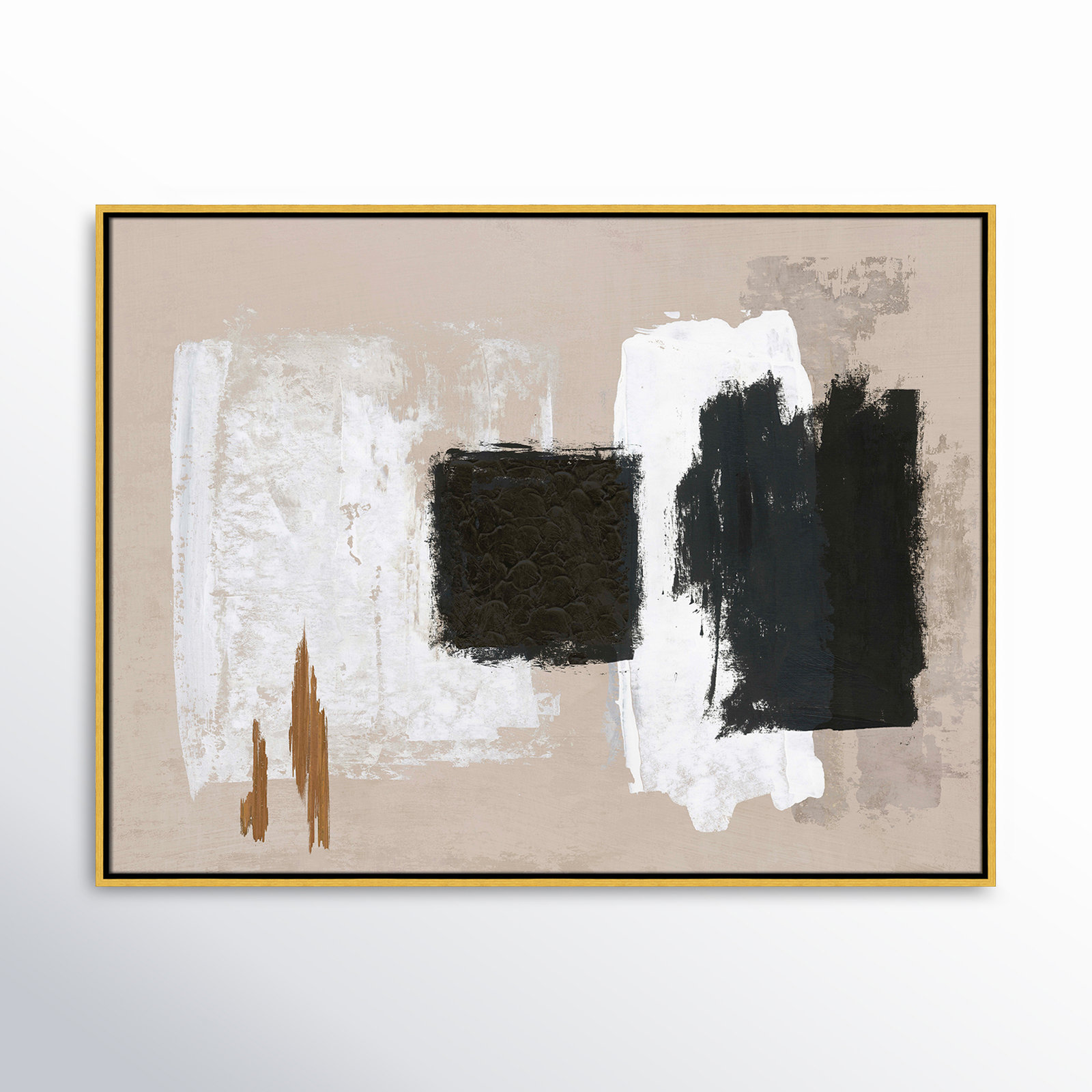 Imone - Floater Frame Canvas, 9.5" H x 11.5" W, Gold