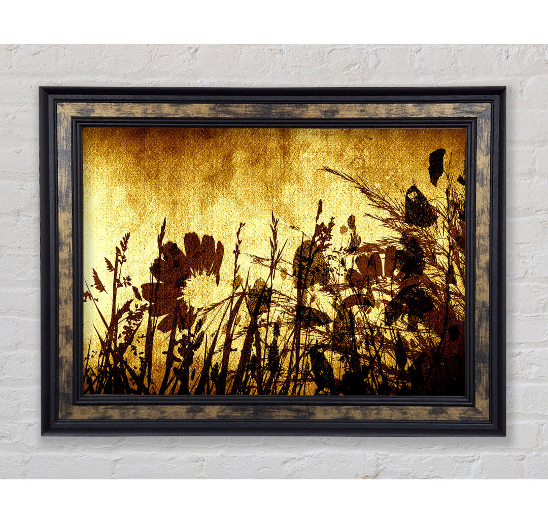 Golden Light Flower - Einzelner Bilderrahmen Kunstdrucke