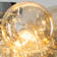 Luminaire suspendu semi-encastré avec lustre moderne en verre cognac-1178903192